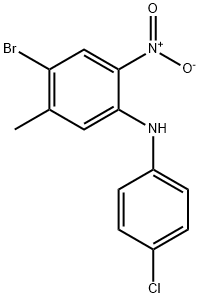 4-BroMo-N-(4-chlorophenyl)-5-Methyl-2-nitroaniline Struktur