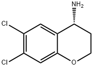 (4R)-6,7-dichloro-3,4-dihydro-2H-chroMen-4-aMine Struktur