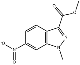 Methyl 1-Methyl-6-nitro-1H-indazole-3-carboxylate Struktur