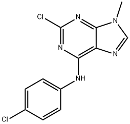 2-chloro-N-(4-chlorophenyl)-9-Methyl-9H-purin-6-aMine Structure