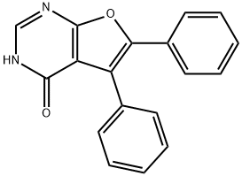 Furo[2,3-d]pyriMidin-4(3H)-one, 5,6-diphenyl- Struktur