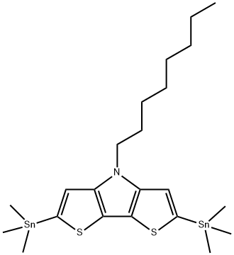 4-octyl-2,6-bis(triMethylstannyl)-4H-dithieno[3,2-b:2',3'-d]pyrrole Struktur