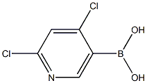 2,4-DICHLOROPYRIDINE-5-BORONIC ACID Struktur