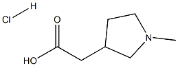 1-Methyl-3-pyrrolidineacetic acid HCl Struktur