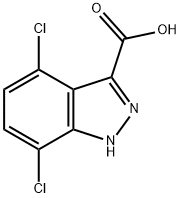 4,7-Dichloro-1H-indazole-3-carboxylic acid Struktur