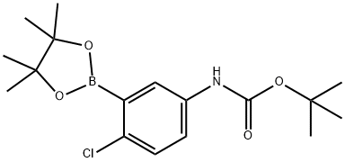 5-BOC-AMino-2-chlorophenylboronic acid pinacol ester Struktur