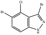 3,5-DibroMo-4-chloro-(1H)indazole Struktur