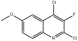 Quinoline, 2,4-dichloro-3-fluoro-6-Methoxy- Struktur