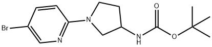 [1-(5-BroMo-pyridin-2-yl)-pyrrolidin-3-yl]-carbaMic acid tert-butyl ester Struktur