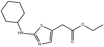 Ethyl 2-(2-(cyclohexylaMino)thiazol-5-yl)acetate Struktur