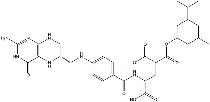 5-(-)-Menthyloxycarbonyl-(6S)-tetrahydrofolate Struktur