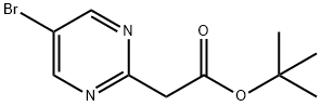 tert-Butyl 2-(5-broMopyriMidin-2-yl)acetate Struktur