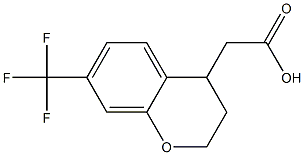 3,4-Dihydro-7-(trifluoromethyl)-2H-1-Benzopyran-4-acetic  acid Struktur