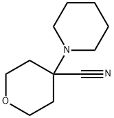 4-(piperidin-1-yl)tetrahydro-2H-pyran-4-carbonitrile Struktur