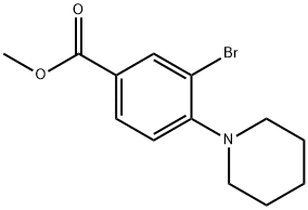 Methyl 3-broMo-4-(piperidin-1-yl)benzoate Struktur