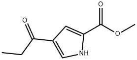 1H-Pyrrole-2-carboxylic acid, 4-(1-oxopropyl)-, Methyl ester Struktur