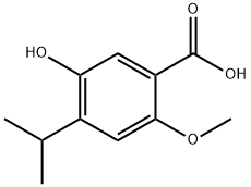 5-Hydroxy-4-isopropyl-2-Methoxybenzoic acid Struktur