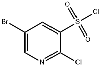 5-broMo-2-chloropyridine-3-sulfonyl chloride Struktur