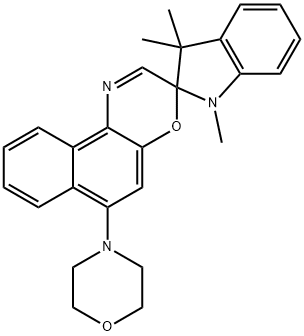 Spiro[2H-indole-2,3'-[3H]naphth[2,1-b][1,4]oxazine], 1,3-dihydro-1,3,3-triMethyl-6'-(4-Morpholinyl)- Struktur