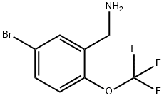 (5-bromo-2-(trifluoromethoxy)phenyl)methanamine Struktur