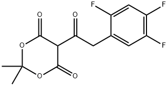 2,2-DiMethyl-5-[(2,4,5-trifluorophenyl)acetyl]-1,3-dioxane-4,6-dione Struktur