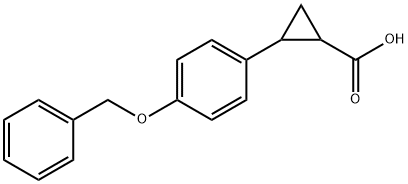 Cyclopropanecarboxylic acid, 2-[4-(phenylMethoxy)phenyl]- Struktur