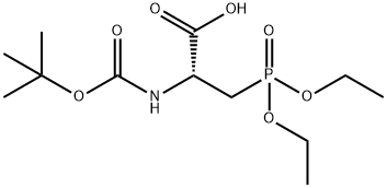 (R)-2-((tert-butoxycarbonyl)aMino)-3-(diethoxyphosphoryl)propanoic acid Struktur