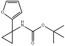 tert-butyl (1-(furan-2-yl)cyclopropyl)carbaMate Struktur