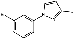 2-Bromo-4-(3-methyl-1H-pyrazol-1-yl)pyridine Struktur