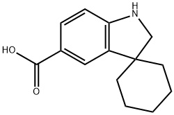 Spiro[cyclohexane-1,3'-indoline]-5'-carboxylicacid Struktur