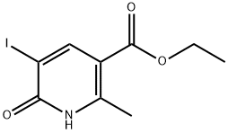 Ethyl 6-hydroxy-5-iodo-2-Methylnicotinate Struktur