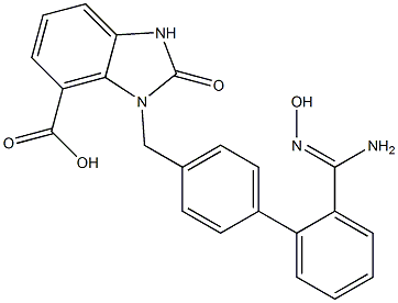 (Z)-3-((2'-(N'-hydroxycarbaMiMidoyl)biphenyl-4-yl)Methyl)-2-oxo-2,3-dihydro-1H-benzo[d]iMidazole-4-carboxylic acid Struktur