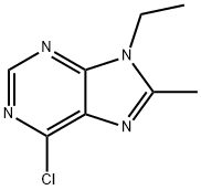 6-Chloro-9-ethyl-8-Methyl-9H-purine Struktur