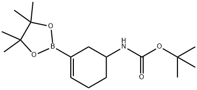 tert-Butyl (3-(4,4,5,5-tetraMethyl-1,3,2-dioxaborolan-2-yl)cyclohex-3-en-1-yl)carbaMate Struktur