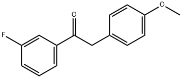 1-(3-Fluorophenyl)-2-(4-Methoxyphenyl)ethanone Struktur