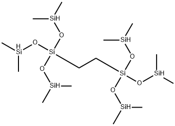 Trisiloxane, 3,3'-(1,2-ethanediyl)bis[3-[(diMethylsilyl)oxy]-1,1,5,5-tetraMethyl- Struktur