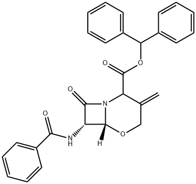 (6R,7S)-7-(BenzoylaMino)-3-Methylene-8-oxo-5-oxa-1-azabicyclo[4.2.0]octane-2-carboxylic Acid DiphenylMethyl Ester Struktur