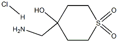 4-(AMinoMethyl)tetrahydro-1-thiapyran-4-ol-1,1-dioxide HCl Struktur