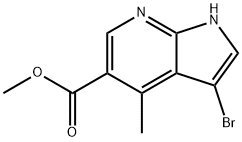 6-BroMo-4-Methyl-7-azaindole-5-carboxylic acid Methyl ester Struktur