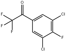 1-(3,5-Dichloro-4-fluorophenyl)-2,2,2-trifluoroethanone Struktur