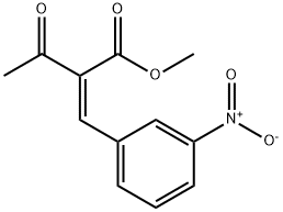 (Z)-Methyl 2-(3-Nitrobenzylidene)-3-oxobutanoate Struktur