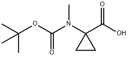 1-((tert-butoxycarbonyl)(Methyl)aMino)cyclopropanecarboxylic acid Struktur