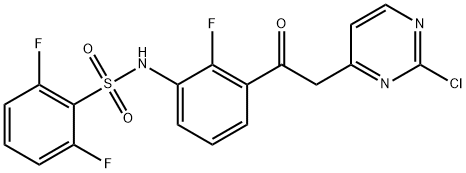 N-(3-(2-(2-chloropyriMidin-4-yl)acetyl)-2-fluorophenyl)-2,6-difluorobenzenesulfonaMide Struktur