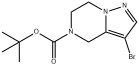 tert-butyl 3-broMo-6,7-dihydropyrazolo[1,5-a]pyrazine-5(4H)-carboxylate Struktur