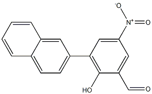 2-Hydroxy-3-(naphthalen-2-yl)-5-nitrobenzaldehyde Struktur