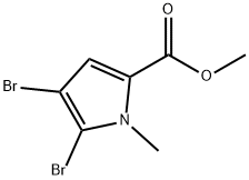 1-甲基-4,5-二溴吡咯-2-甲酸甲酯 結(jié)構(gòu)式