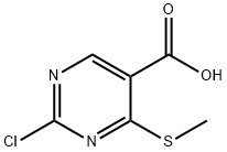 2-Chloro-4-(Methylthio)pyriMidine-5-carboxylic acid Struktur