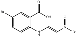 Benzoic acid, 5-broMo-2-[[(1E)-2-nitroethenyl]aMino]- Struktur