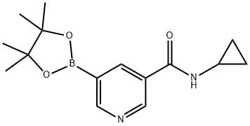 N-cyclopropyl-5-(4,4,5,5-tetraMethyl-1,3,2-dioxaborolan-2-yl)nicotinaMide Struktur