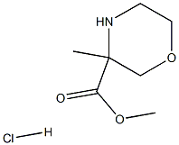 Methyl 3-MethylMorpholine-3-carboxylate HCl Struktur